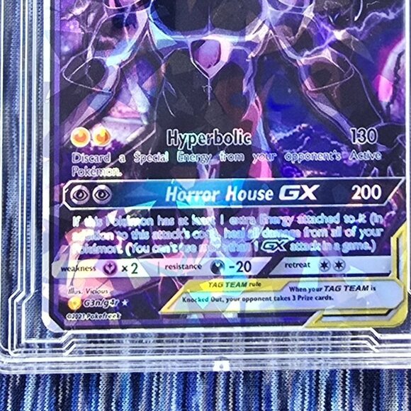 Frieza and Gengar Tag Team Pokemon Card w/ Custom Slab - Picture 4 of 6